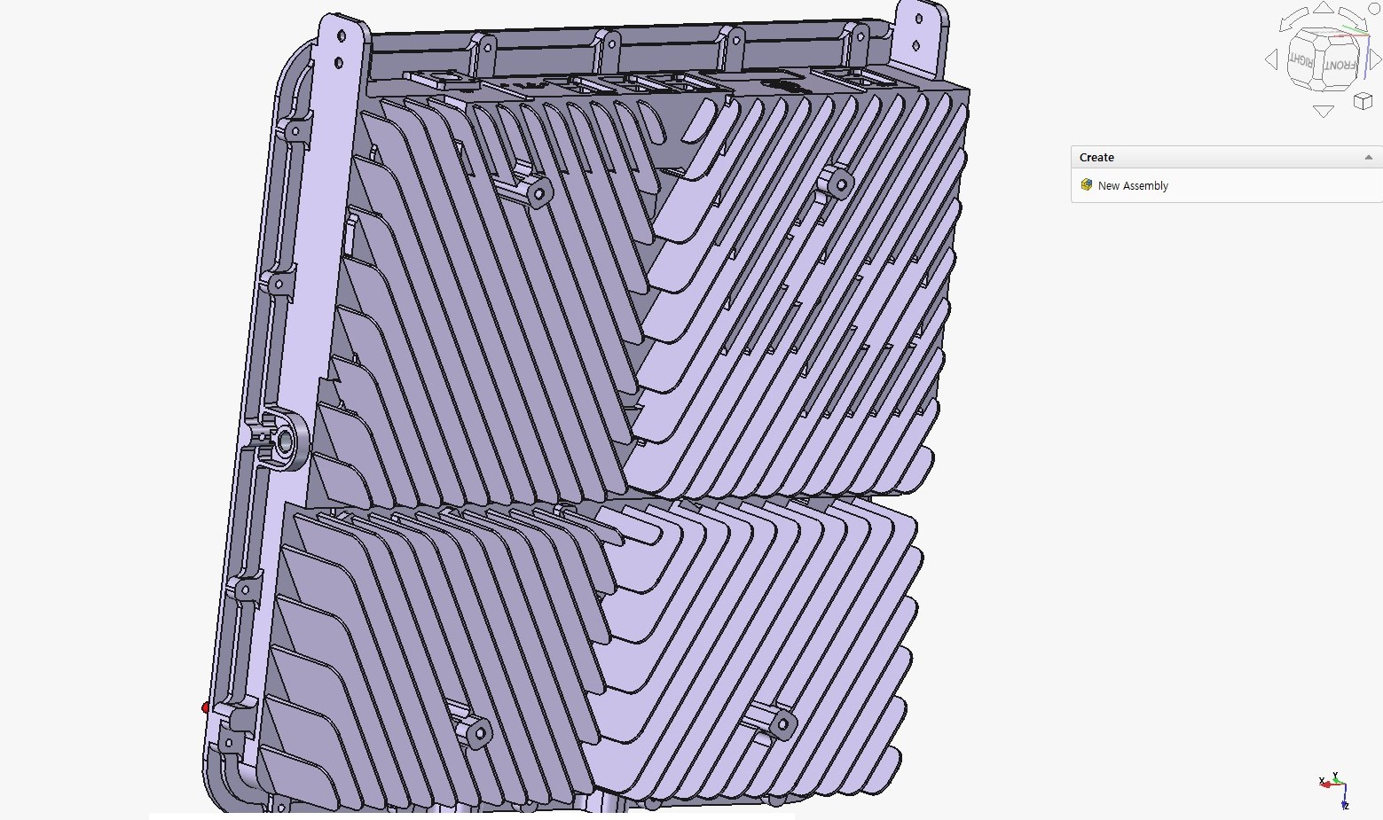 Cross-section of the thermal stack above a heat source